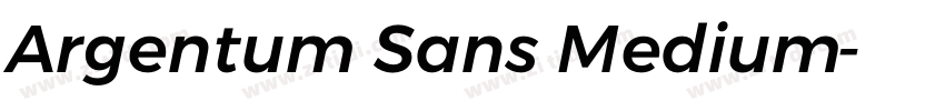 Argentum Sans Medium字体转换